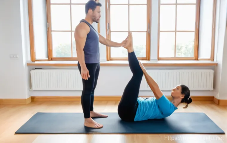 필라테스 강사 경력 관리 - **Pilates for Specialized Needs: Post-Injury Recovery**
"A female Pilates instructor, dressed in...