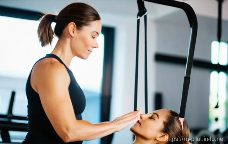 필라테스 강사 이직 성공 사례 - **Prompt:** A dynamic, wide-angle shot of a professional female Pilates instructor leading a corpora... 필라테스 강사 이직 성공 사례 - **Prompt:** A dynamic, wide-angle shot of a professional female Pilates instructor leading a corpora...