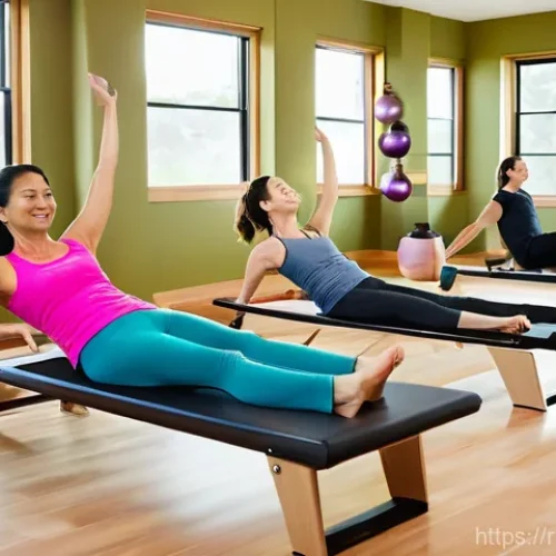 Home 25 필라테스 강사 평생교육 - **Modern Pilates Innovation and Technology**
A vibrant, sunlit, ultra-modern Pilates studio bust...
